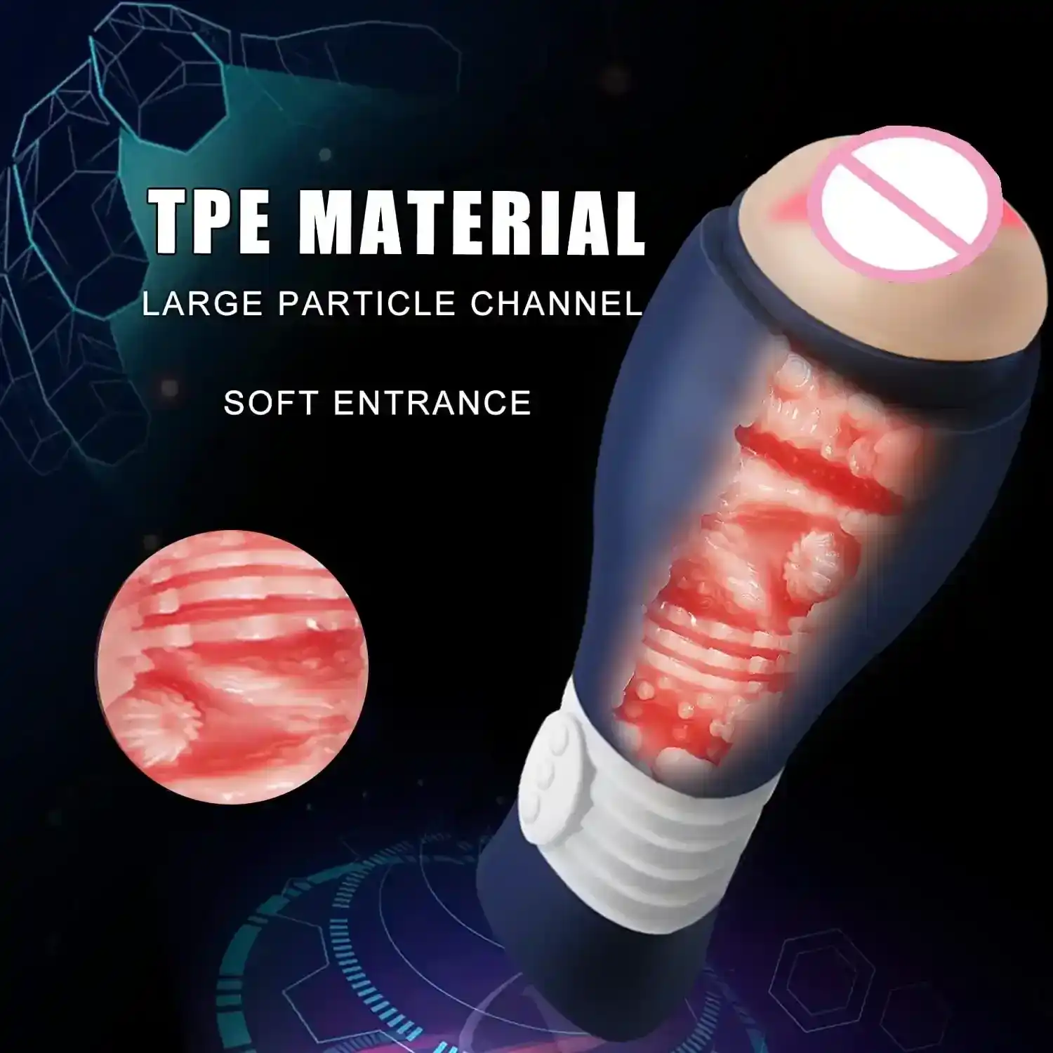 large particle textured masturbator sleeve