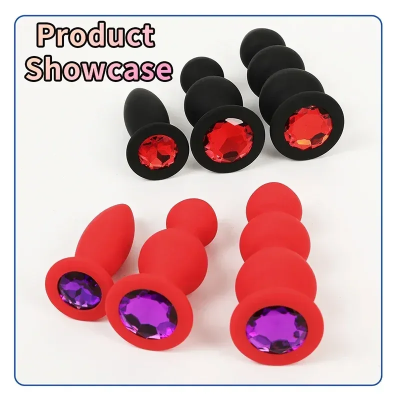 large silicone anal plug diamond