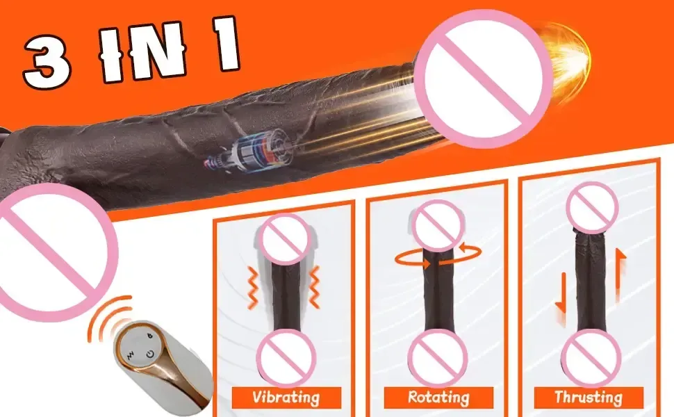 lifelike penis vibrator powerful thrusting