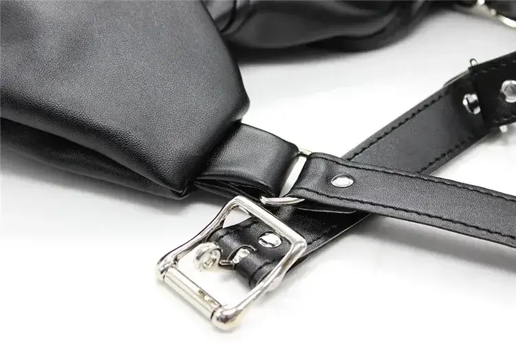 long sleeve bdsm straitjacket black