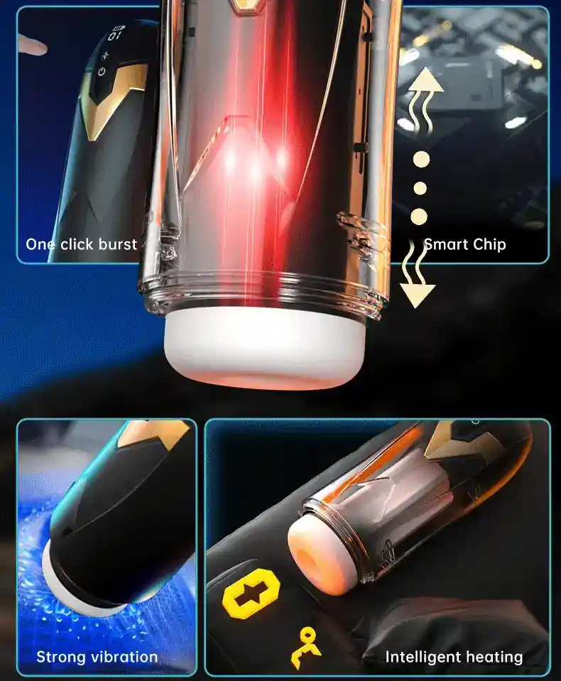male interactive telescopic heating cup