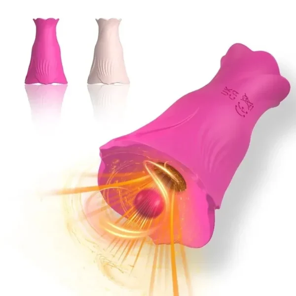 manual control rose silicone massager