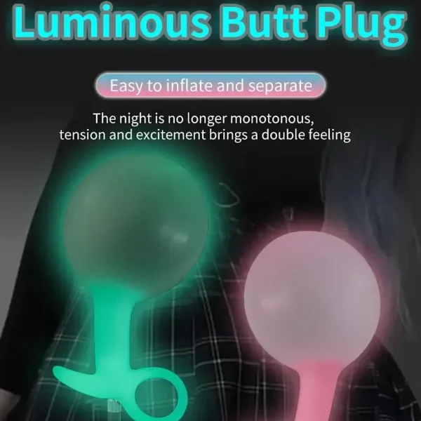 manual inflation adjustable anal plug