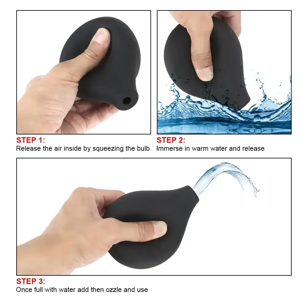 manual squeeze rubber anal irrigator