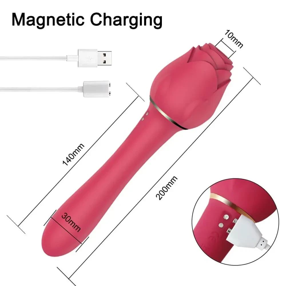 medical grade silicone rose vibrator 1