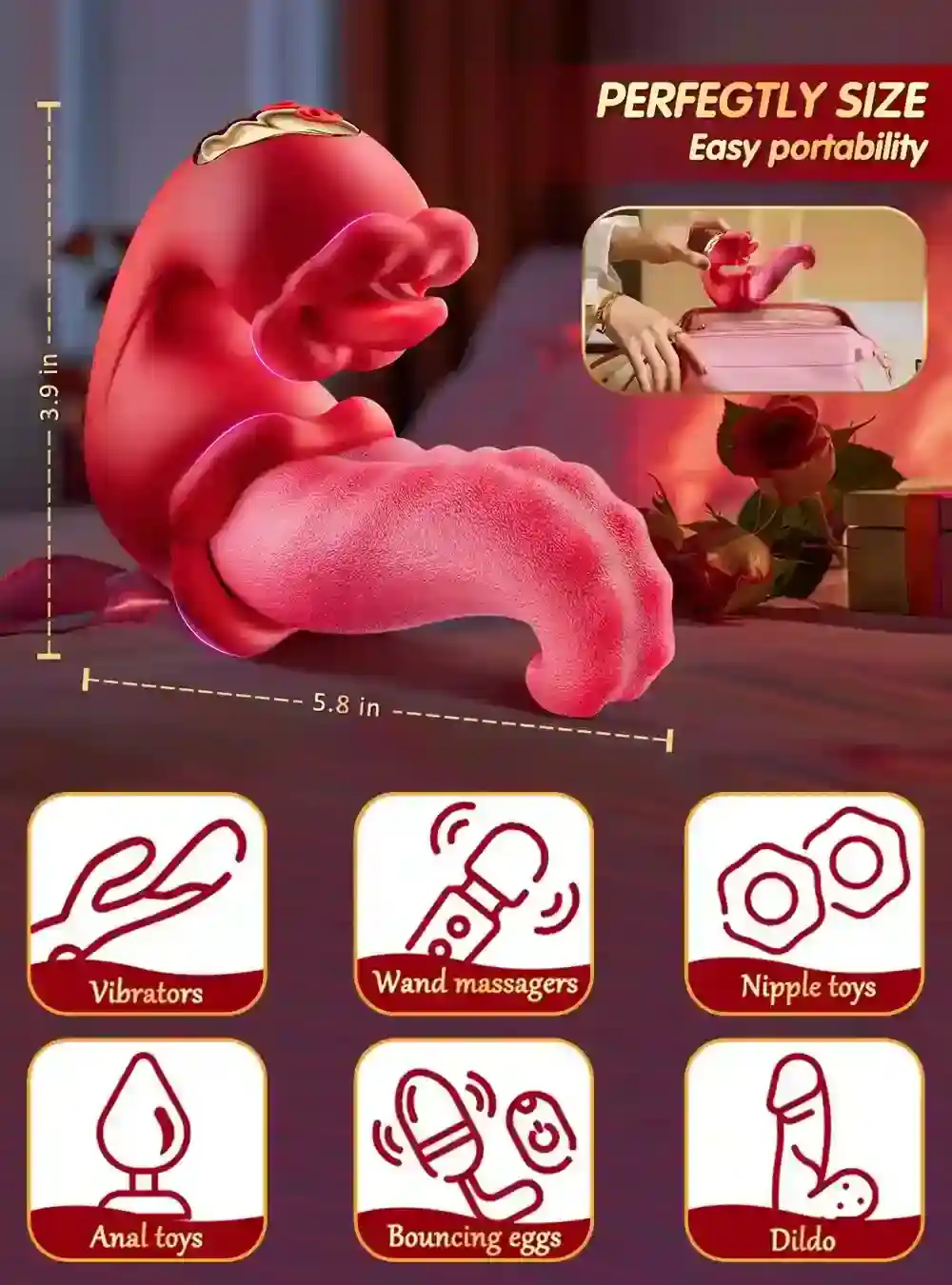 medical grade silicone tongue vibrator