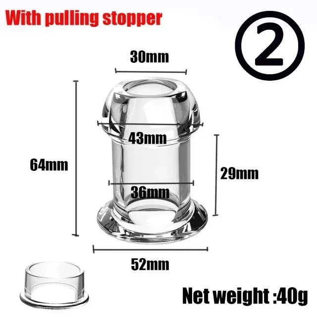 medium firmness transparent anal plug