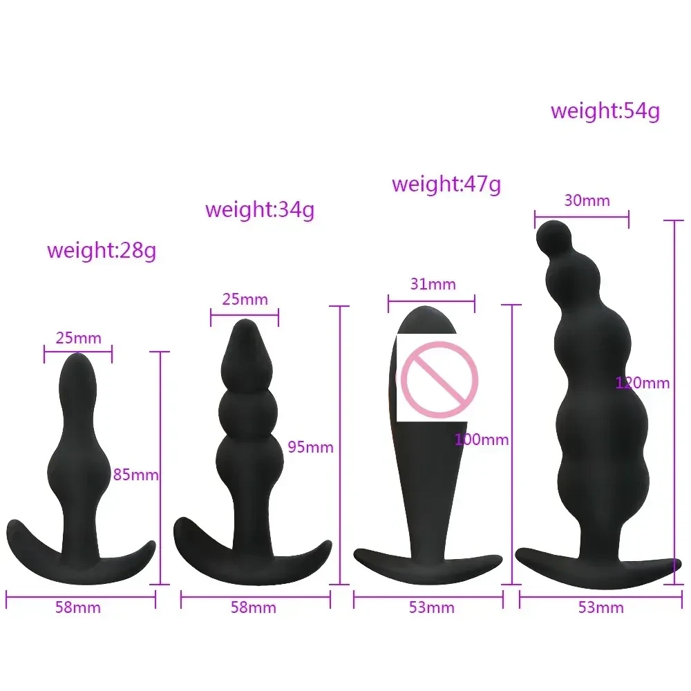 medium silicone anal plug easy insertion