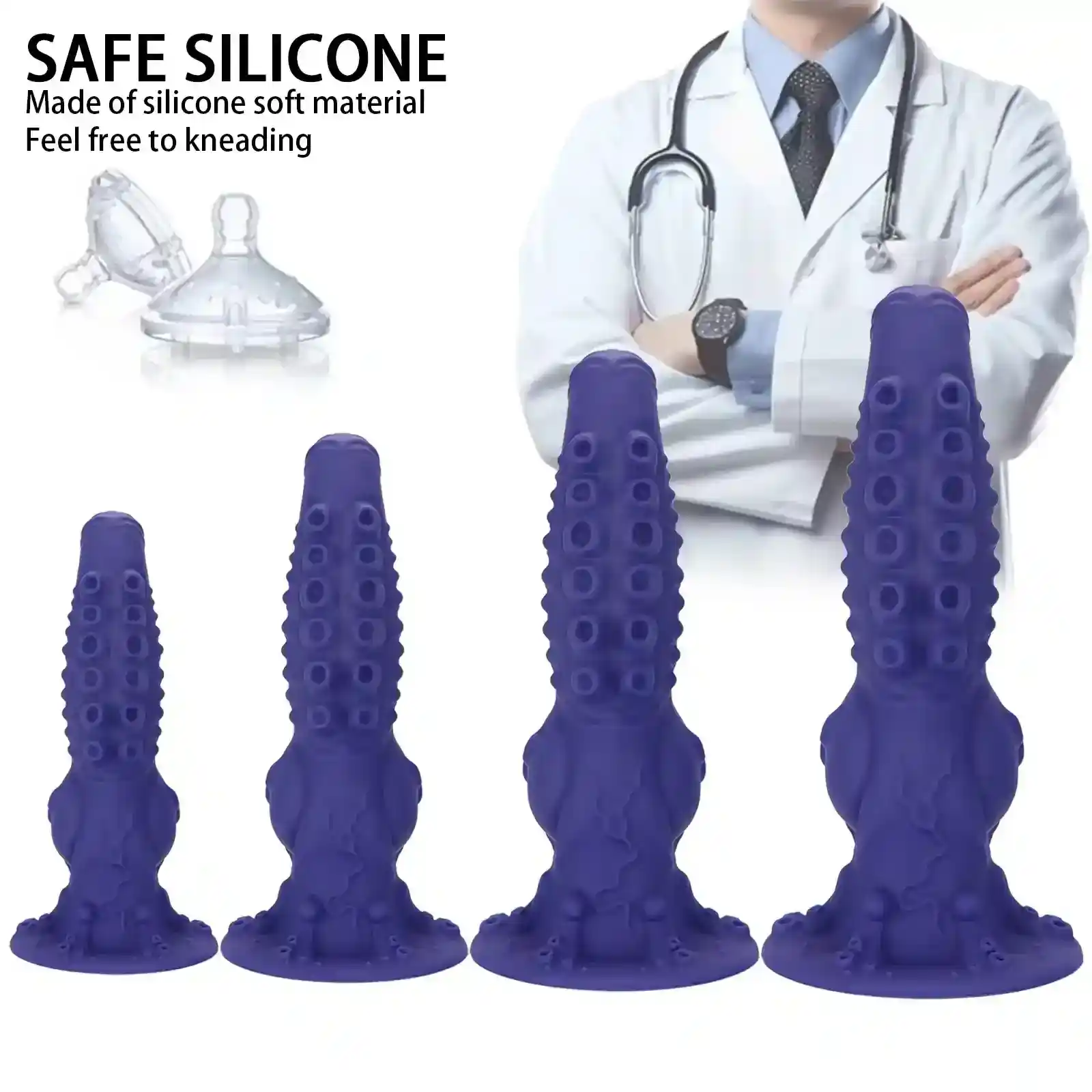 medium silicone tentacle anal toy