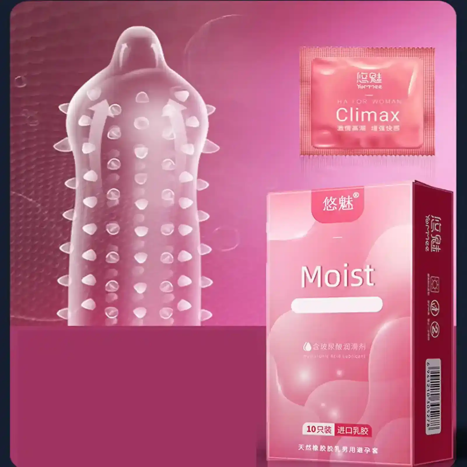 medium size dotted condoms 52mm