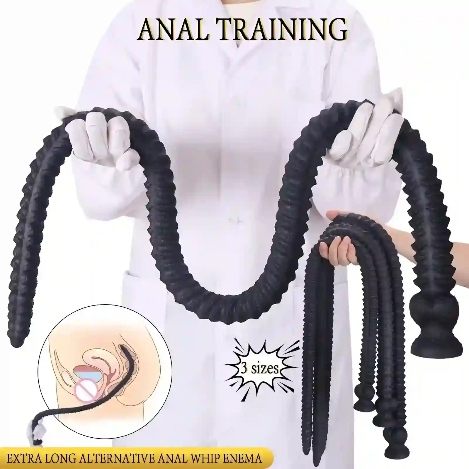 medium size threaded anal training plug