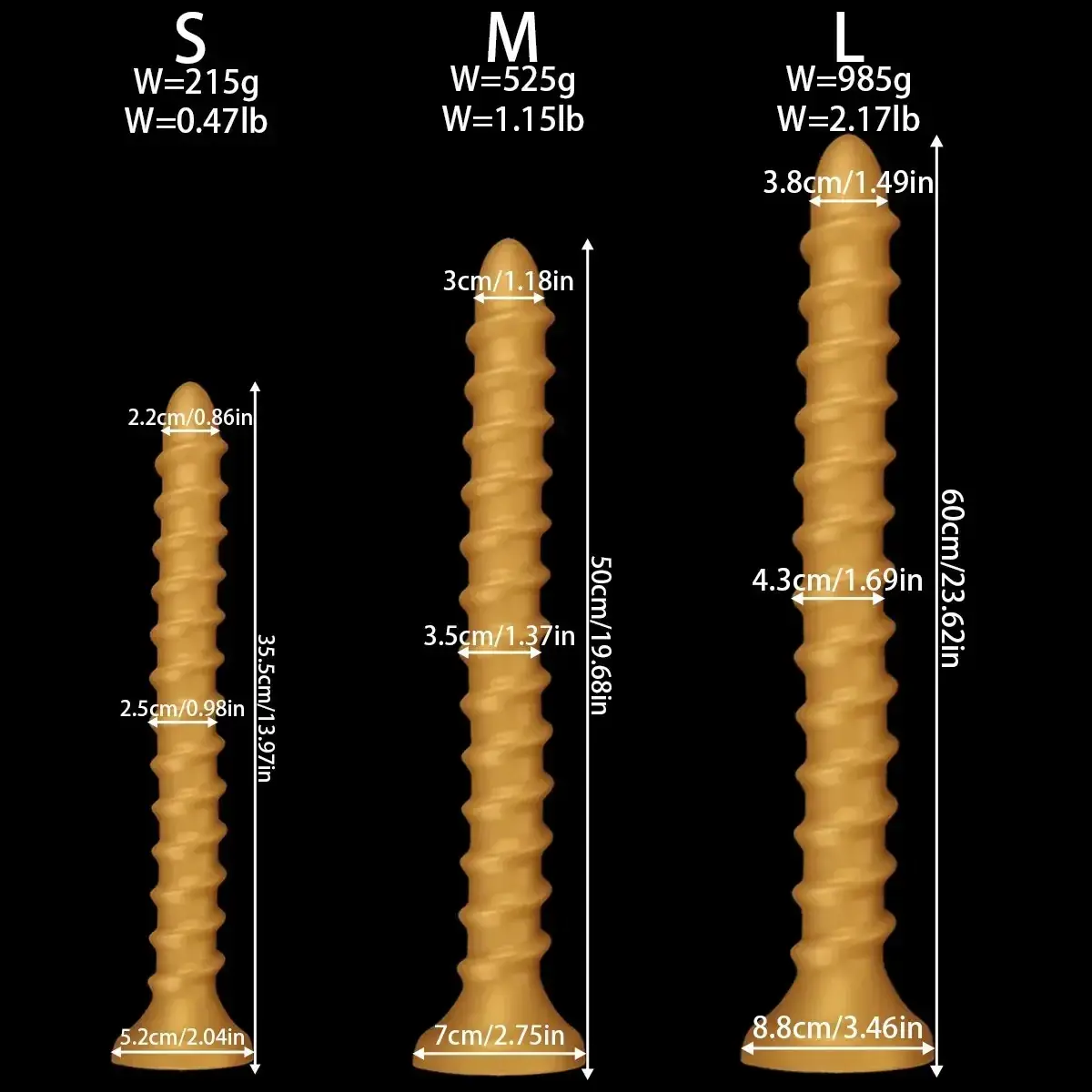medium tapered anal plug suction