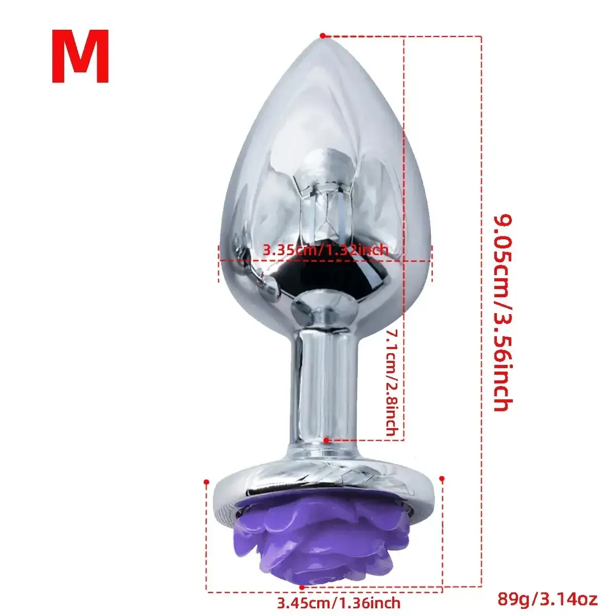 metal anal plug 10.35cm length