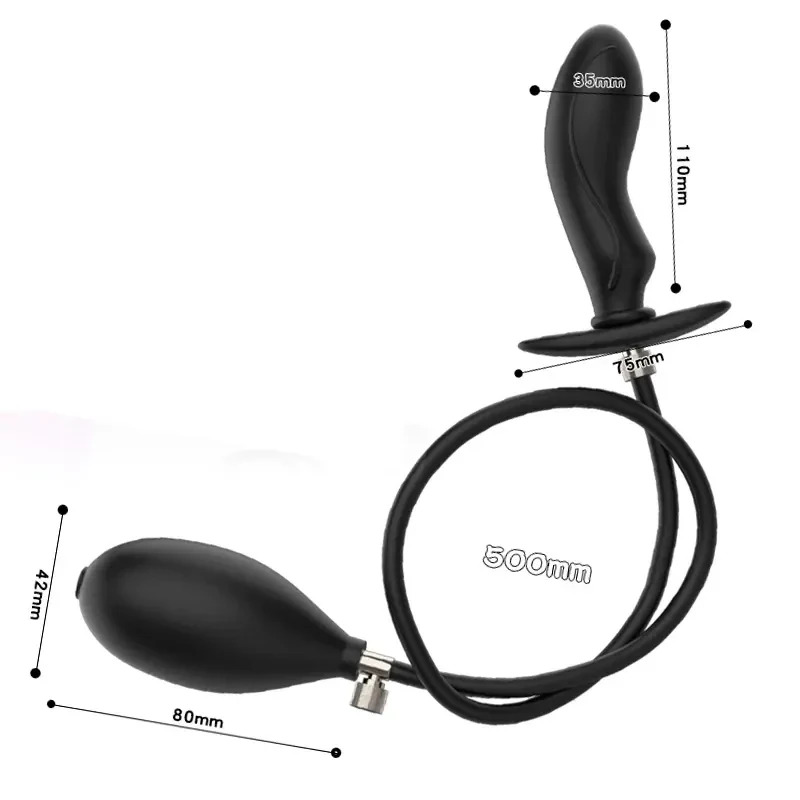 metal ball anal plug tpe 1