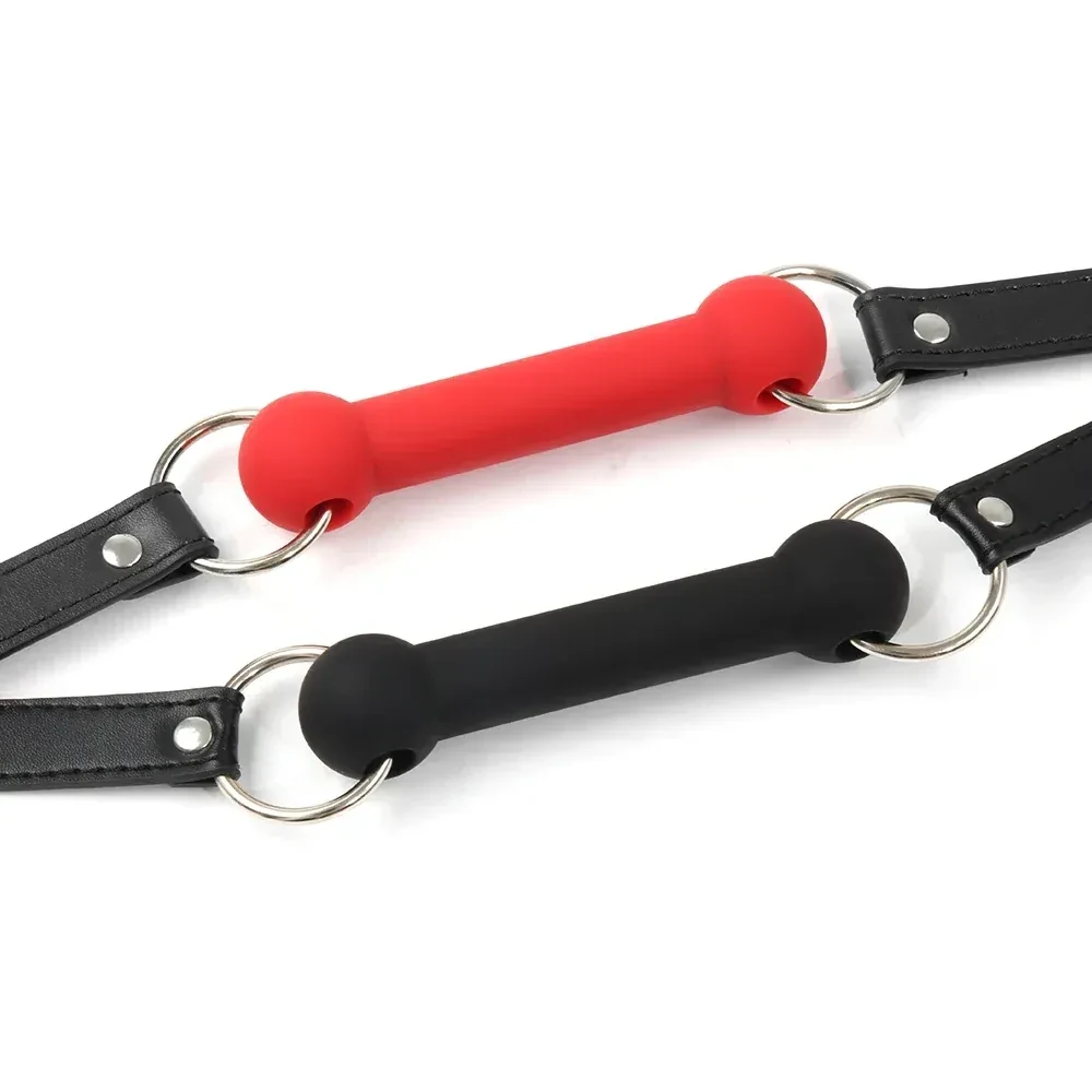 metal buckle pu leather gag