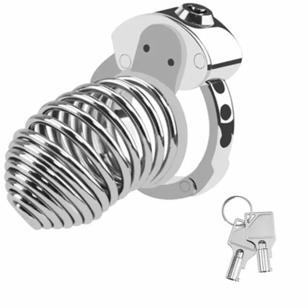 metal male chastity with insert