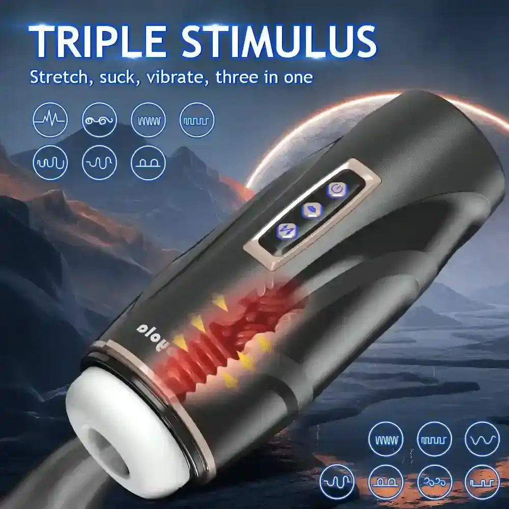 multi frequency vibration male masturbator