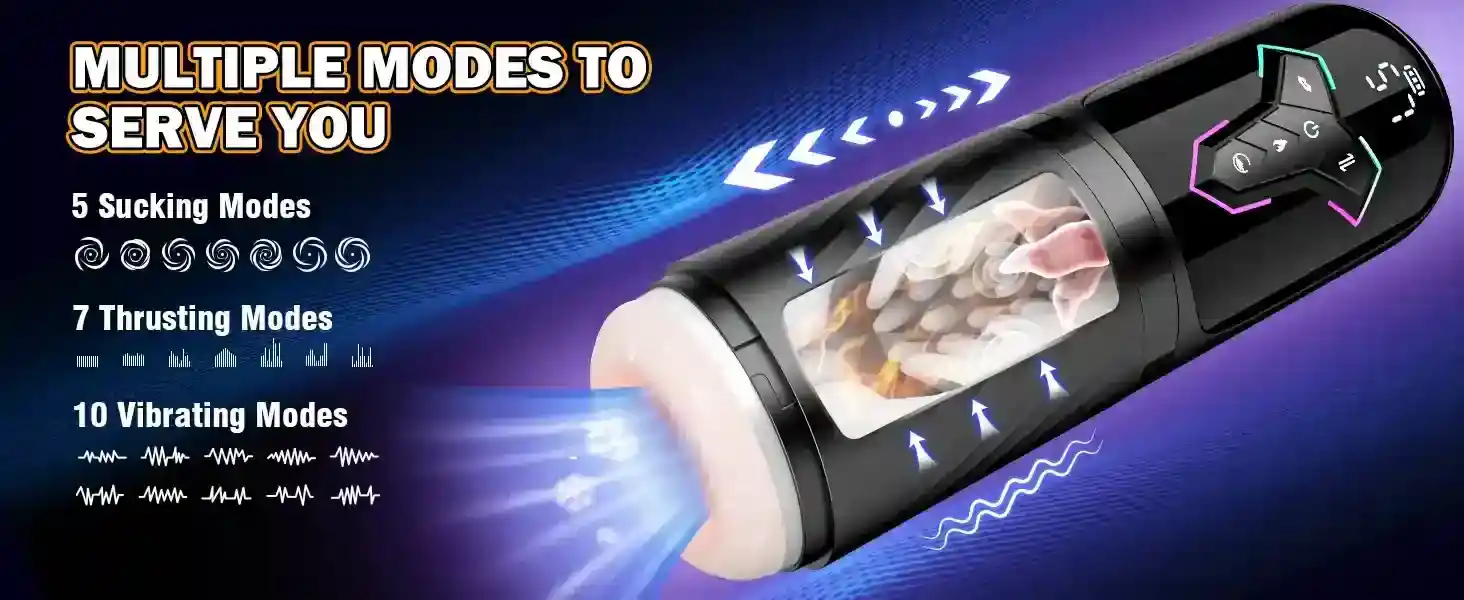 multi mode heated vibrating thrusting stroker