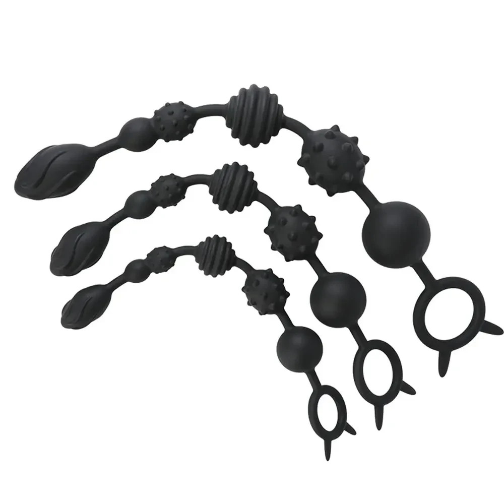 multi textured anal bead set
