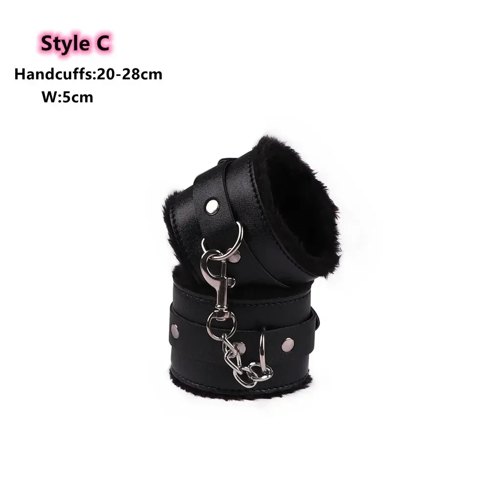 narrow pu leather wrist restraints