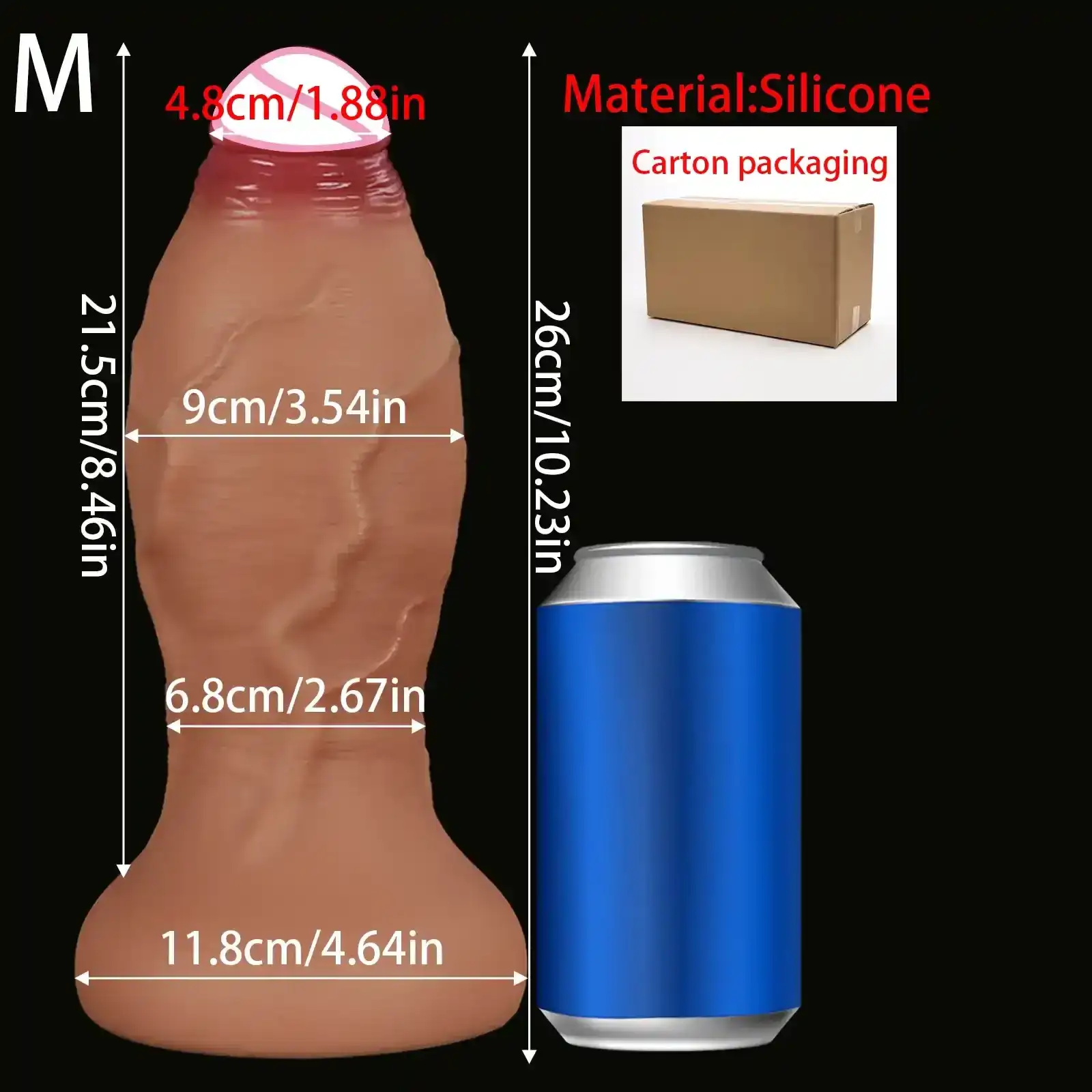 phallic silicone dildo strong suction cup