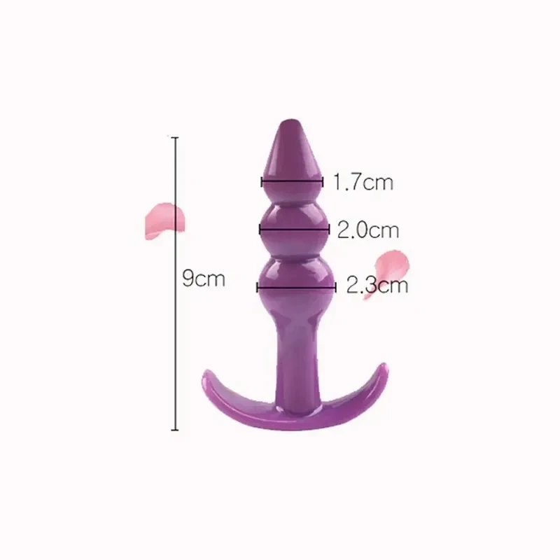 pink ergonomic anal plug progressive sizing