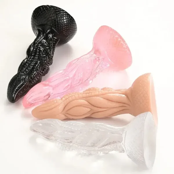 pink pvc anal plug suction