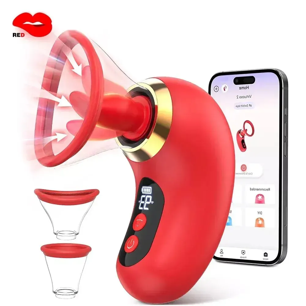 pink rose nipple licking toy