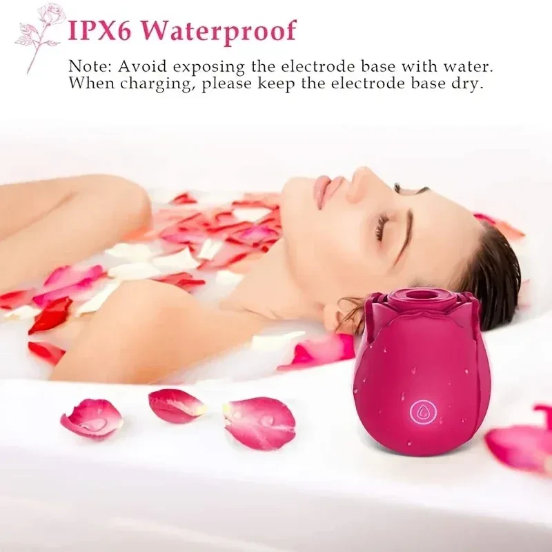 pink rose silicone vibrator waterproof