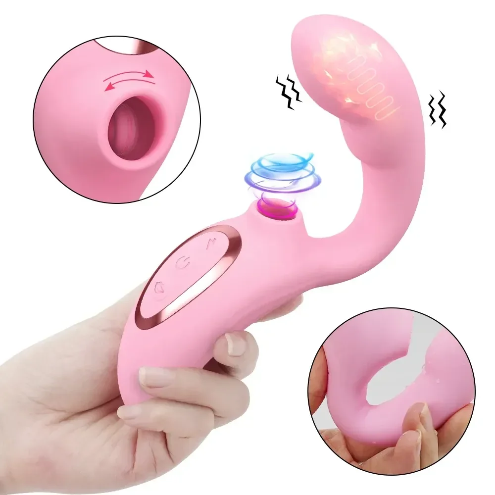 pink silicone clitoral suction toy 1
