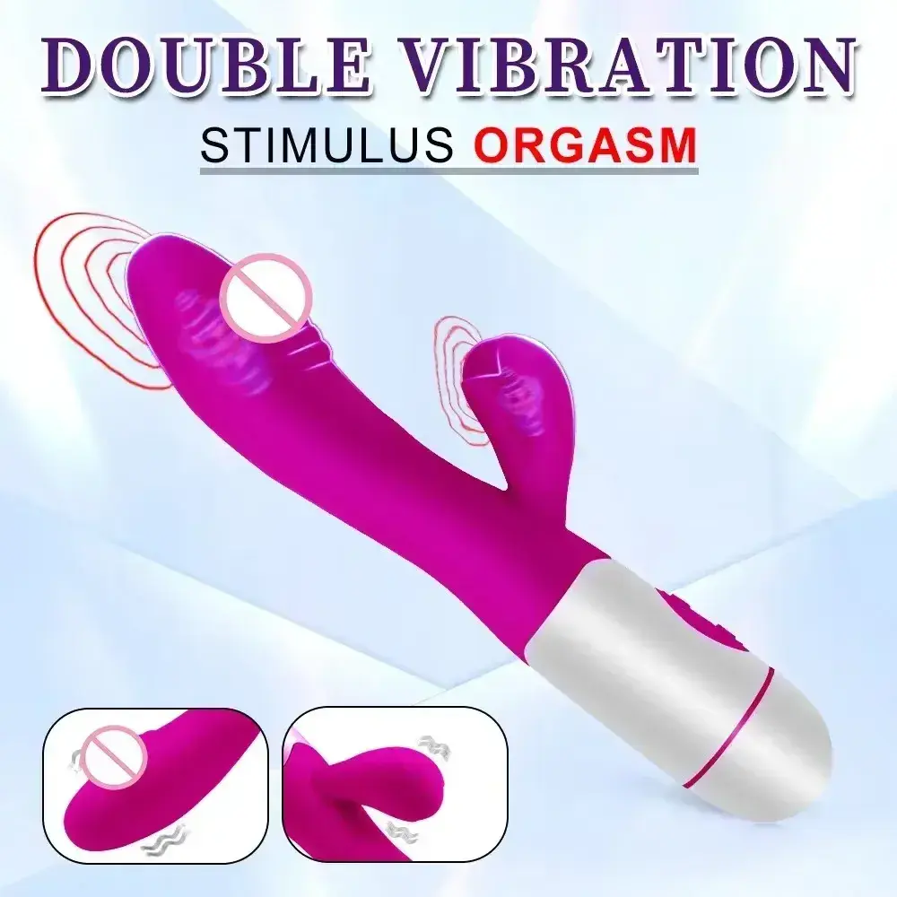 pink silicone rabbit vibrator long