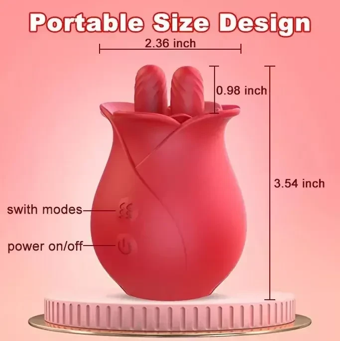 pink silicone rose sex toy
