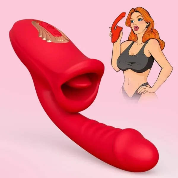 pink silicone tongue stimulator