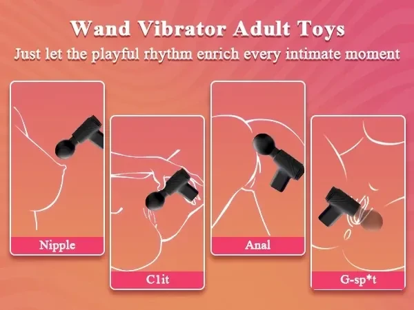 pink silicone wand vibrator toy