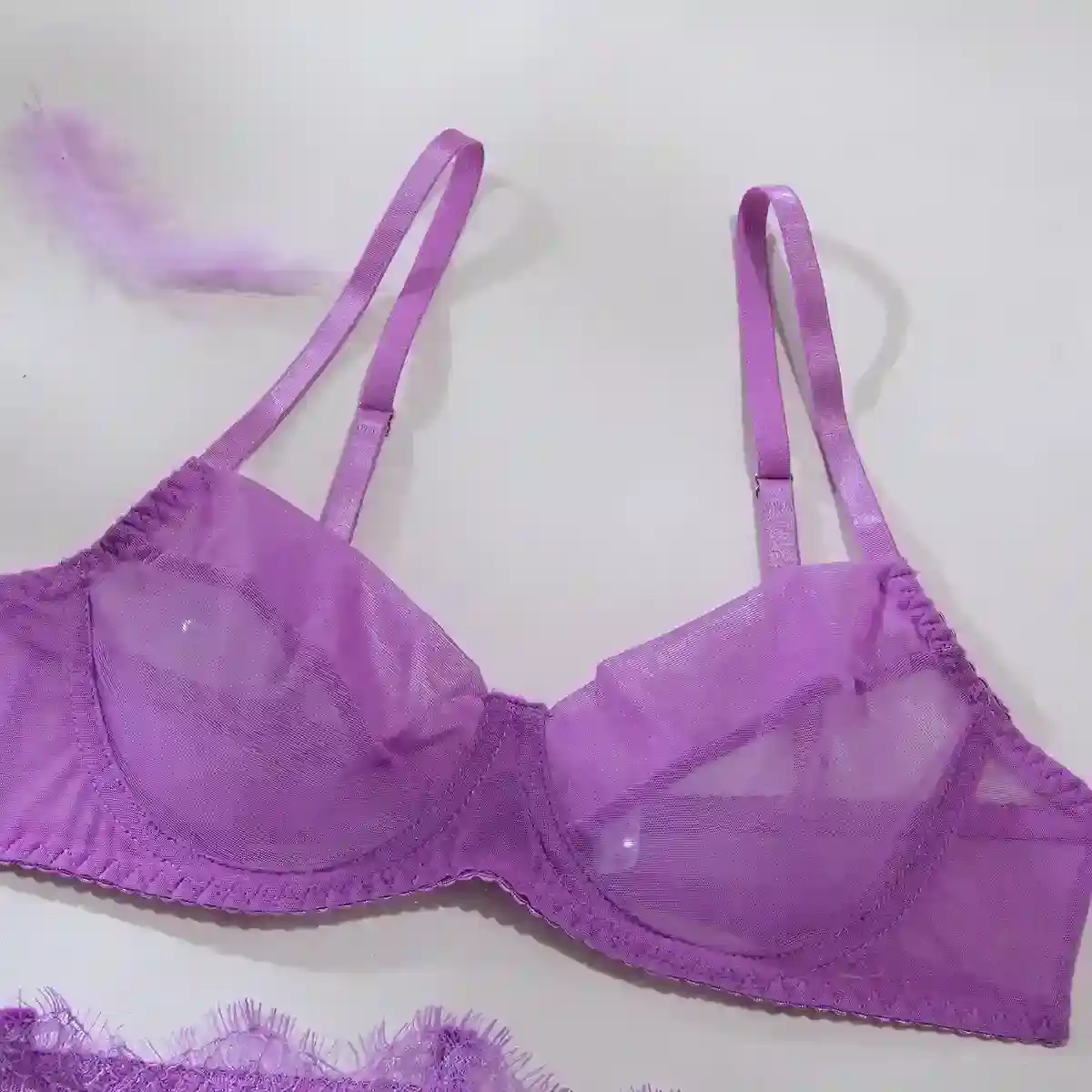 polyester blend panty and bra
