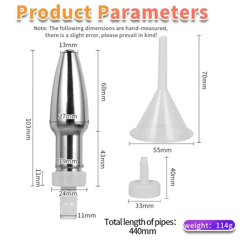 portable enema mineral bottle connector
