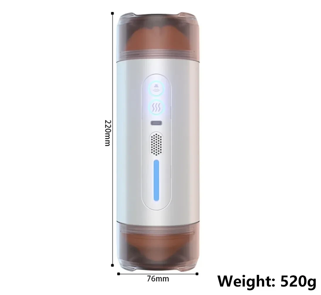 powerful motor heated masturbator