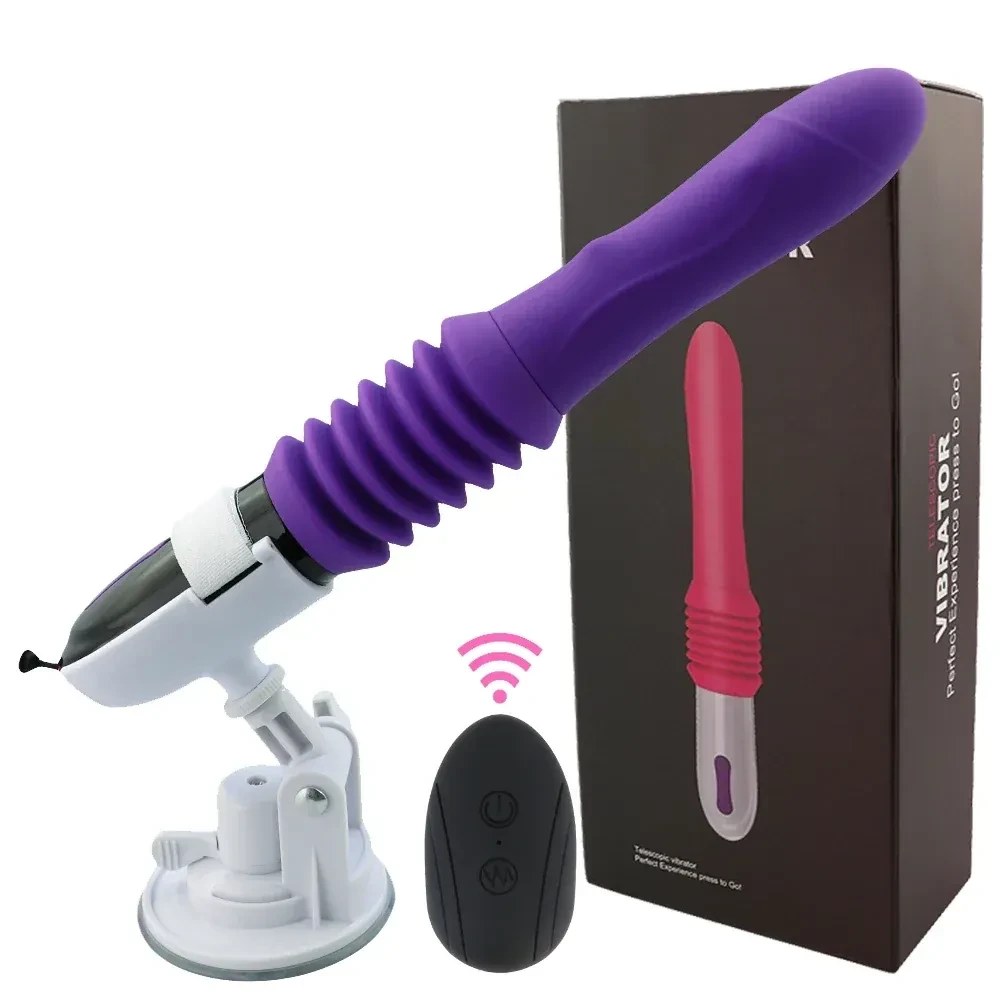 powerful thrusting action silicone dildo