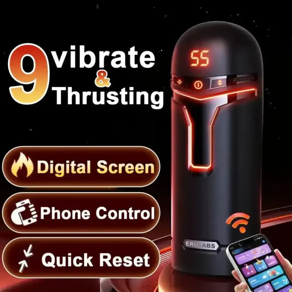 powerful thrusting vibrating silicone stroker