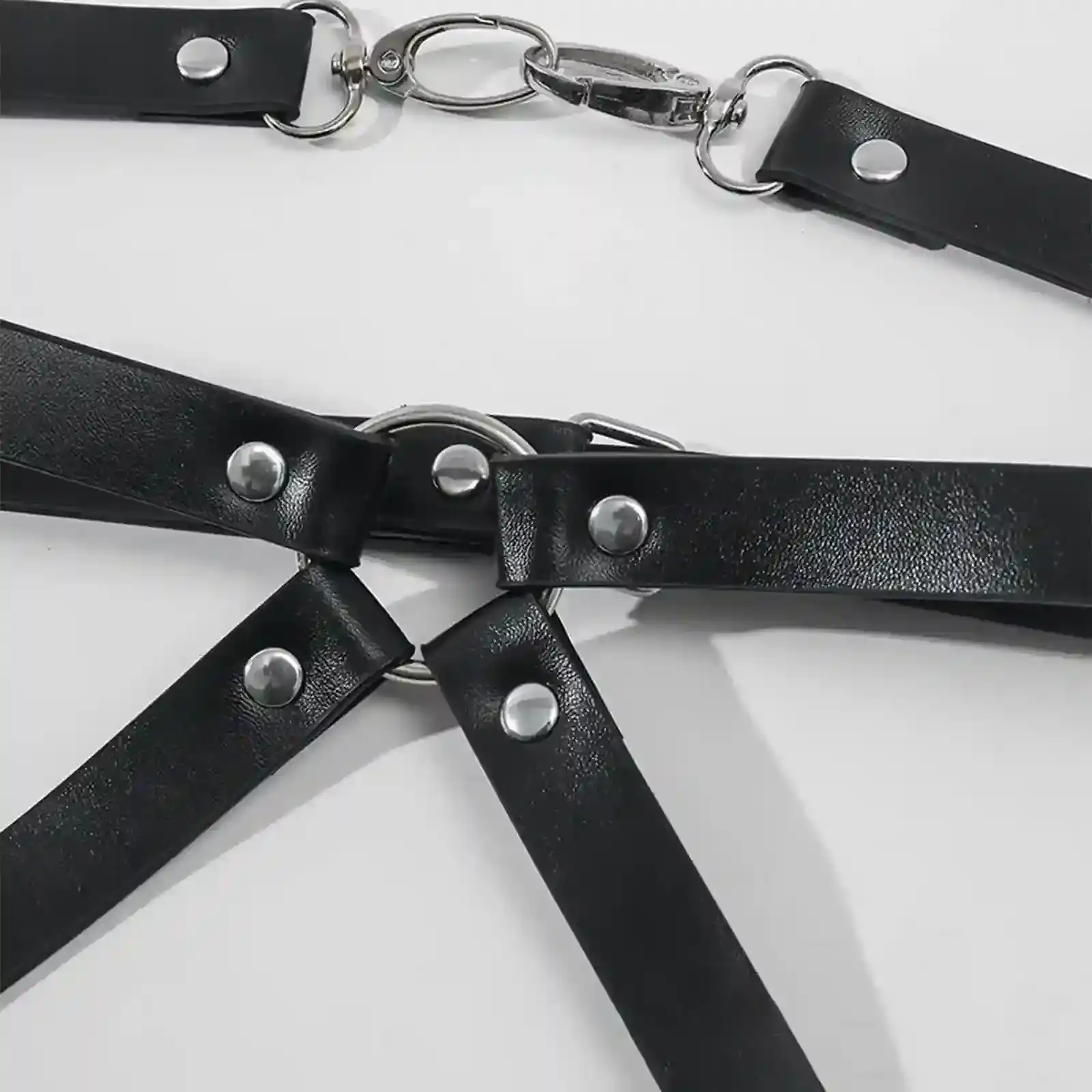 premium leather body harness set