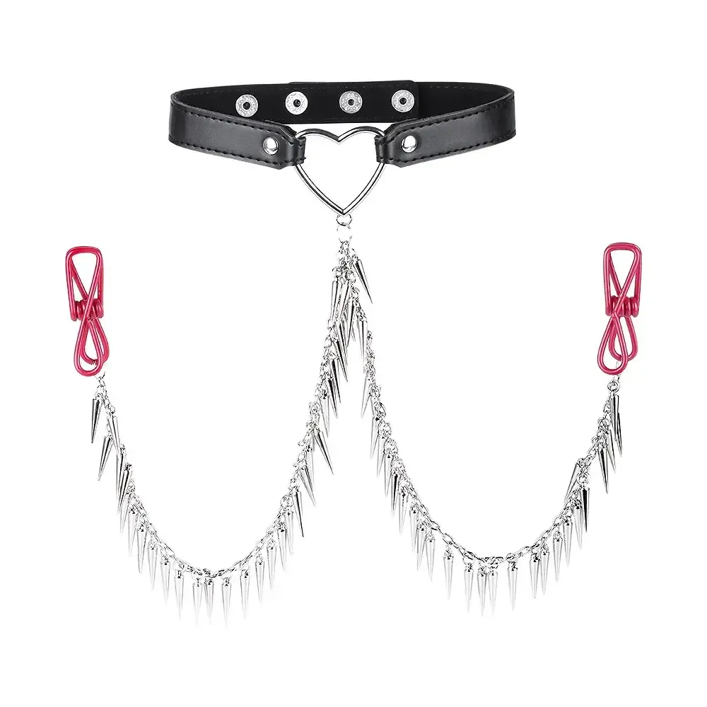 pu leather bondage choker accessory