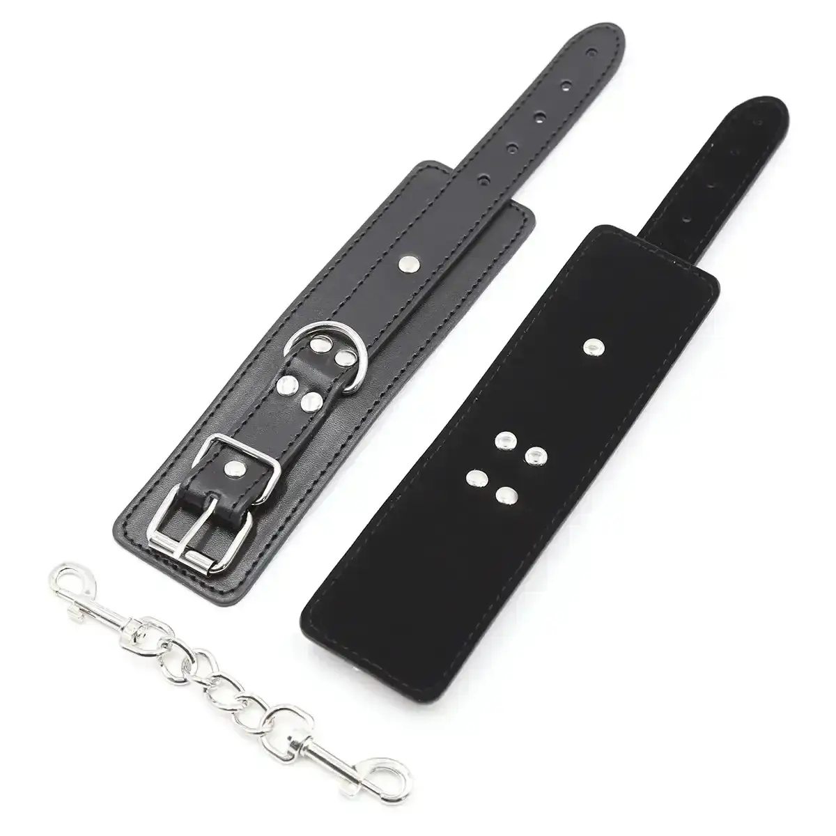 pu leather handcuffs cross design