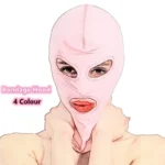 purple bdsm hood for play