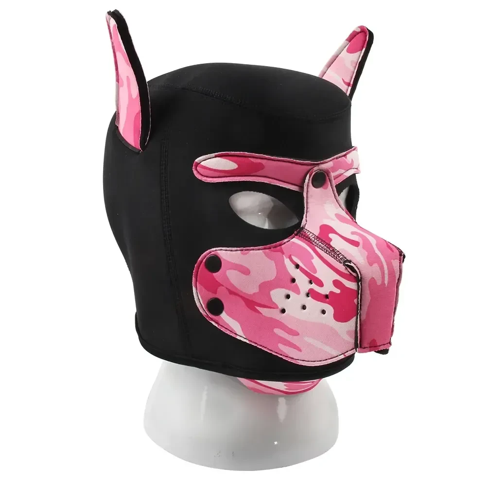 pvc full head dog mask