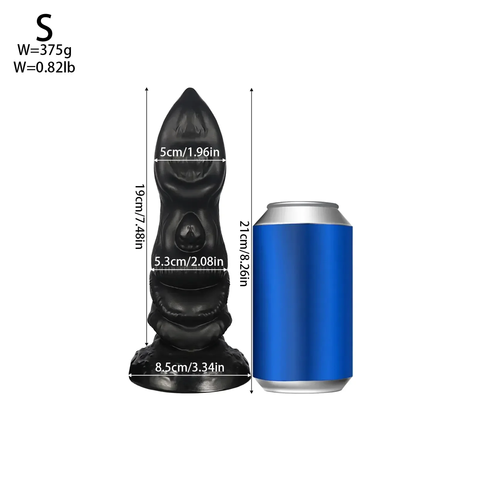 pvc textured anal plug suction