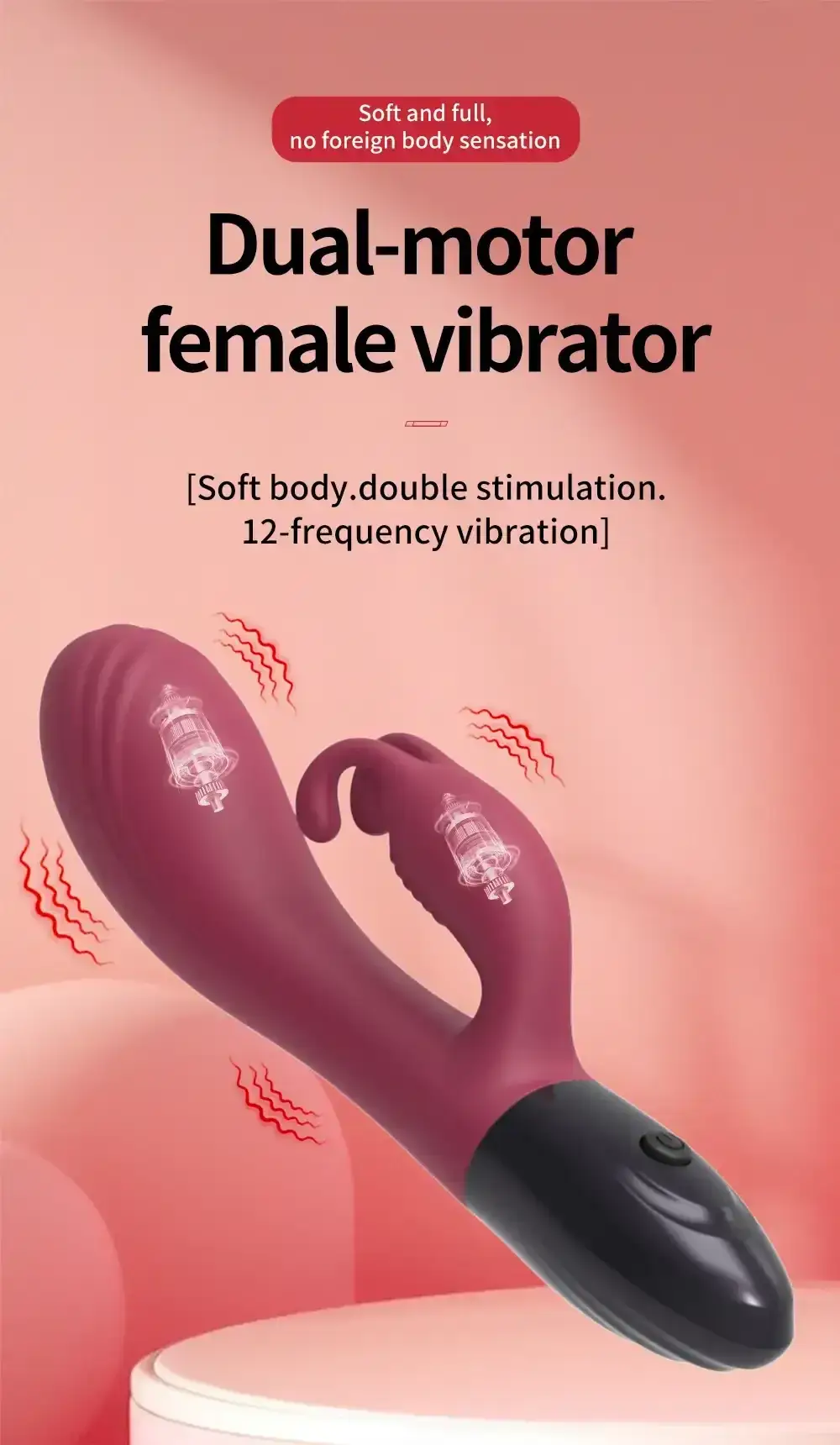 quiet operation dual motor vibrator