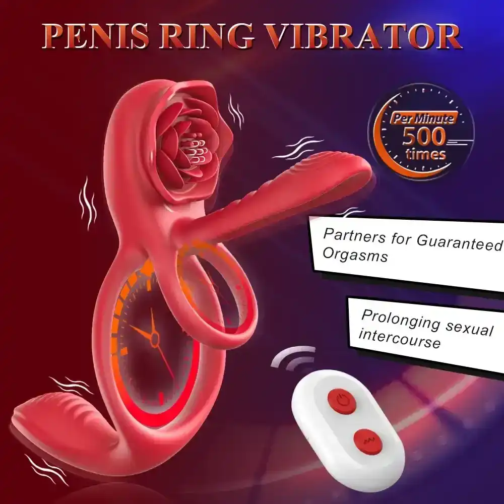 rabbit style clitoral vibrating cockring
