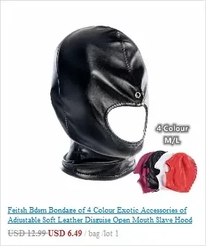 real leather silicone gag hood