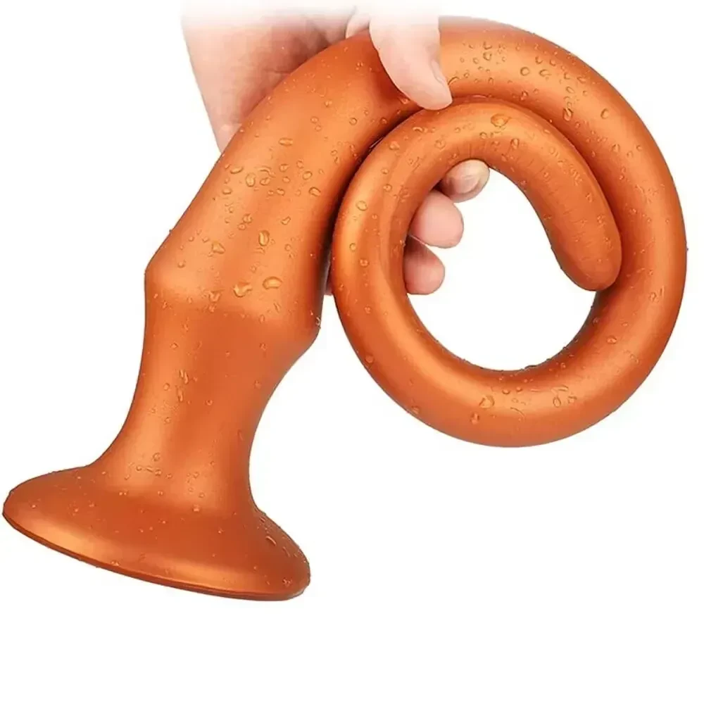 realistic anal dildo gold