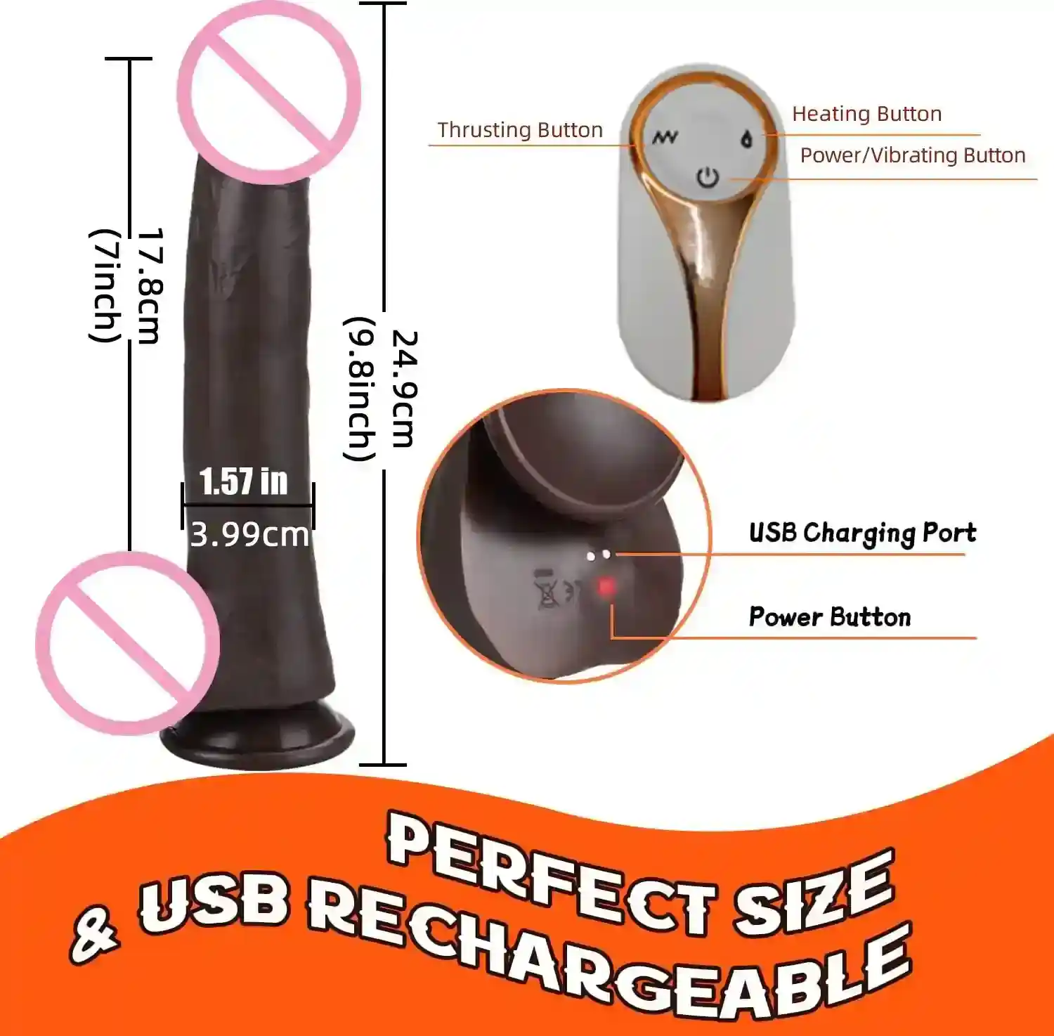 realistic dildo 7 inch length